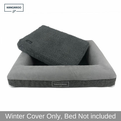 Kangaroo dog bed with winter cover and self heating mat